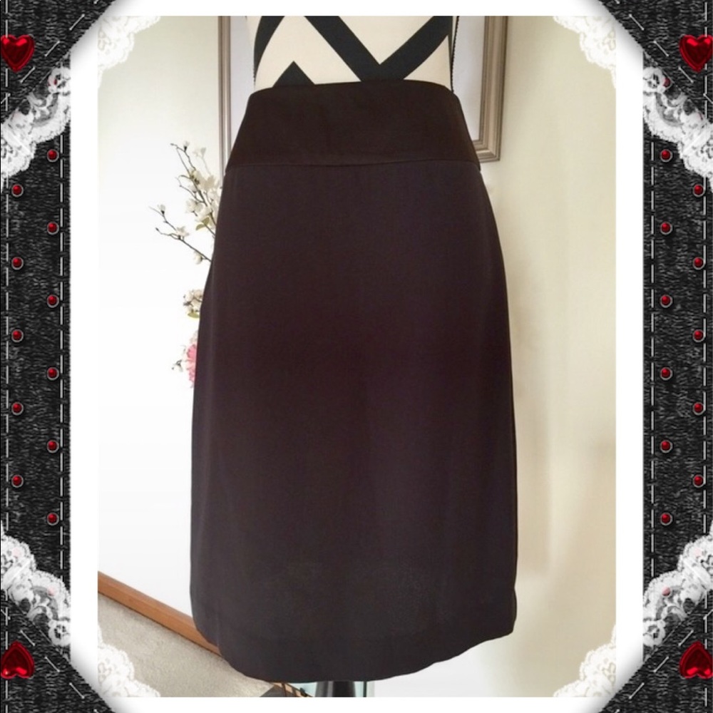 Laura Clement Dark Brown Button Pleated Skirt - Picture 5 of 6